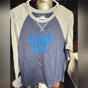The North Face Small blue and grey women's long sleeve tee